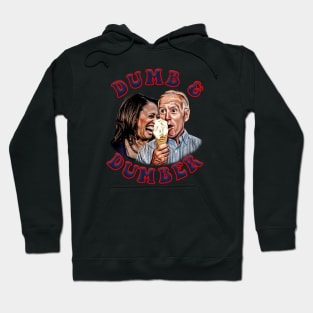 DUMB & DUMBER Biden and Harris Cartoon Hoodie